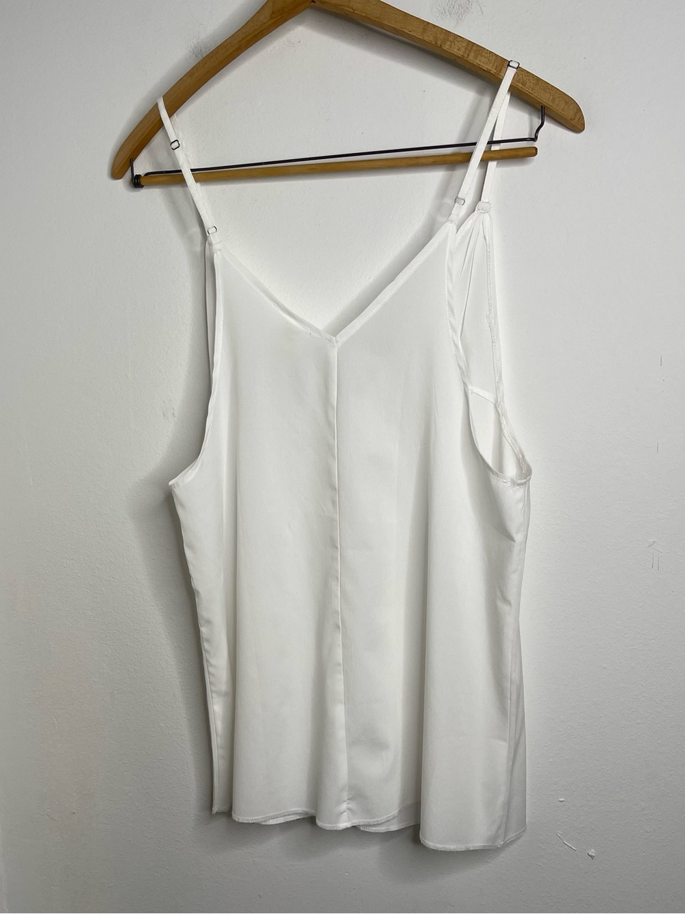 Free People FP One White Slip Cami Tunic Dress L Made in India Sheer Deep V Neck - Picture 8 of 16